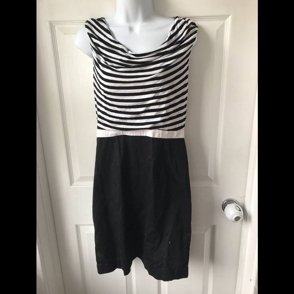 Black and white stripe dress